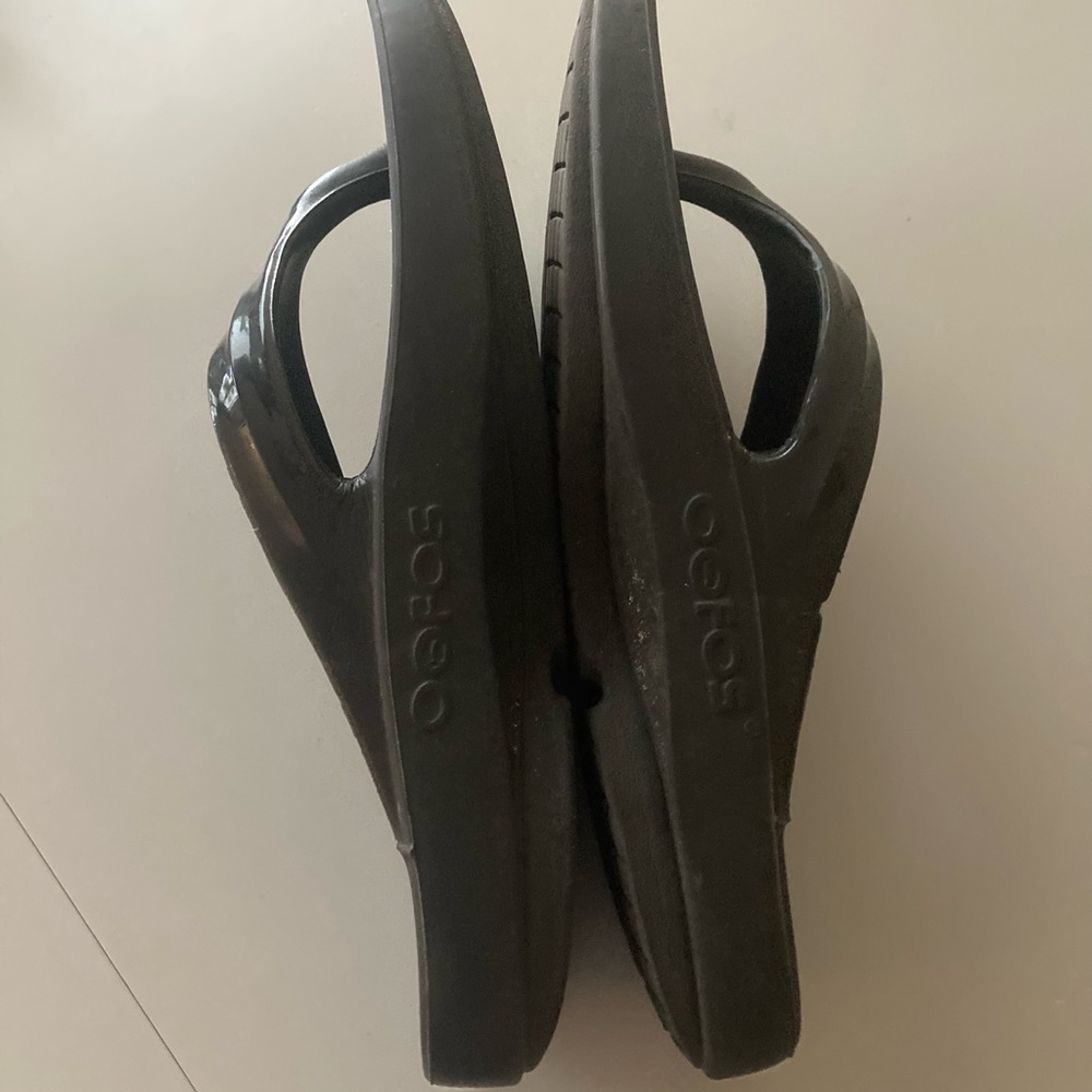 OOFOS Black Comfort Sandals - Picture 2 of 8